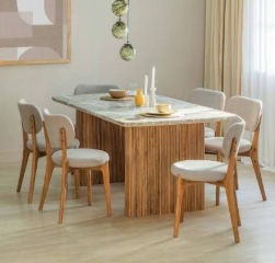 Dining table set display - Swastik Furniture Bardoli